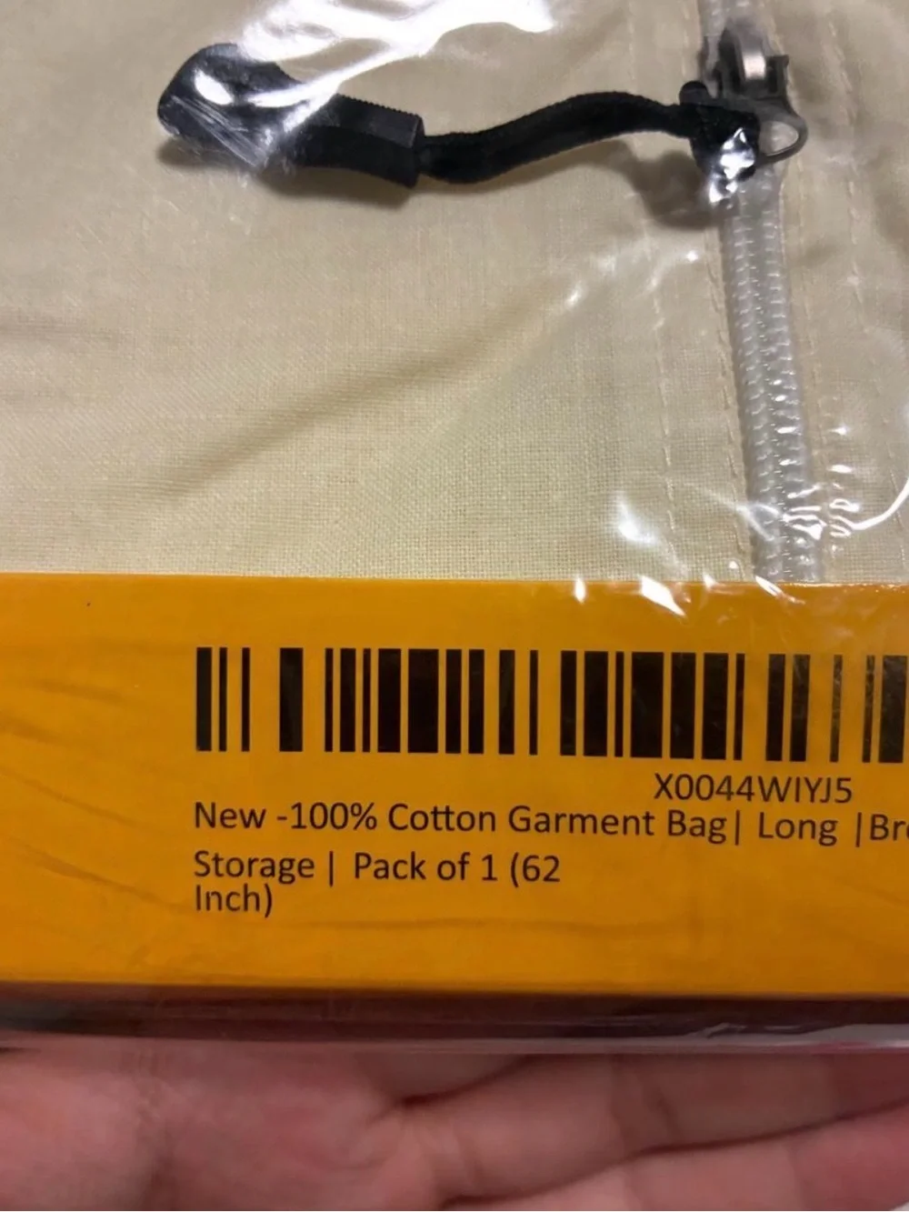 100% cotton garment bag